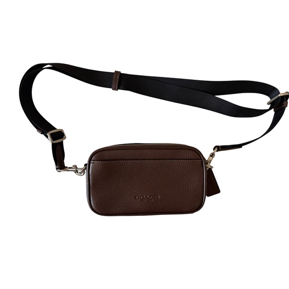 Coach Other - Coach Crossbody Bag Dark Brown Pebbled Leather Small Messenger C4148